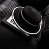 Fashionable M-label sun hats, straw hats, sun-protective hats, women's summer outings, sun hats, black British flat-topped top hats, a trend undefined